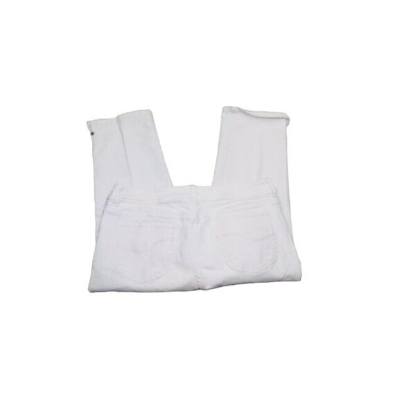 Chico's Size 8 (1) Crop Pink Denim Jean Style Cropped Pants STRETCH - Picture 2 of 3